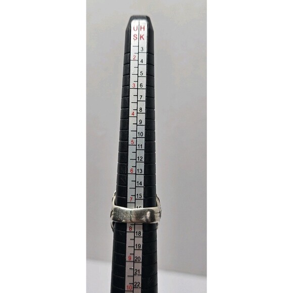 Native American Signed “RB” Sterling Silver & Onyx Navajo Ring 12.32g Adjustable - Picture 7 of 9